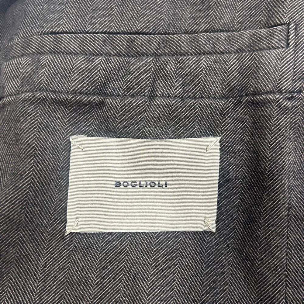 Boglioli Milano COAT Jacket EU52 Herringbone Cotton Blazer